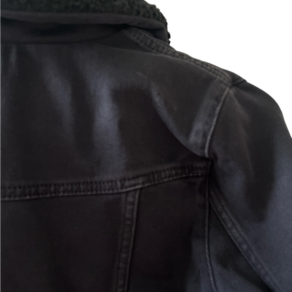 Dark Blue Sherpa Jean Jacket - image 4